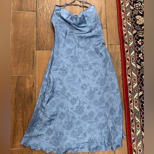 NWT Floerns size XL blue satiny slip dress